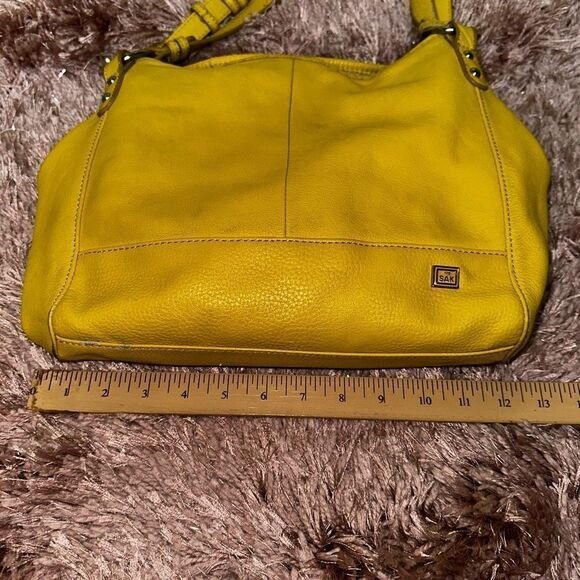 The Sak hobo snap closure vintage bag yellow pebble leather - Picture 3 of 8